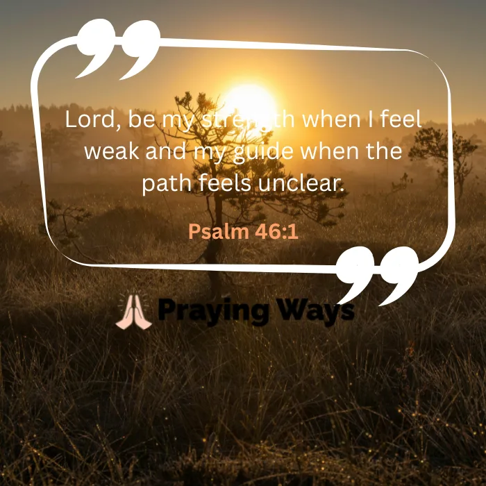 Sunrise over a calm lake with a Christian prayer asking for peace, inspired by Isaiah 26:3.