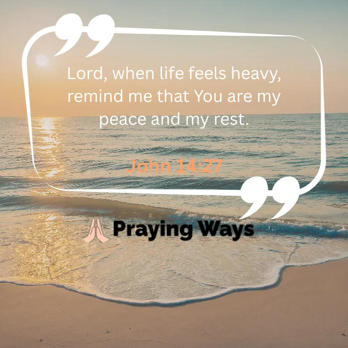 Ocean sunset with calming Christian prayer for peace inspired by John 14:27