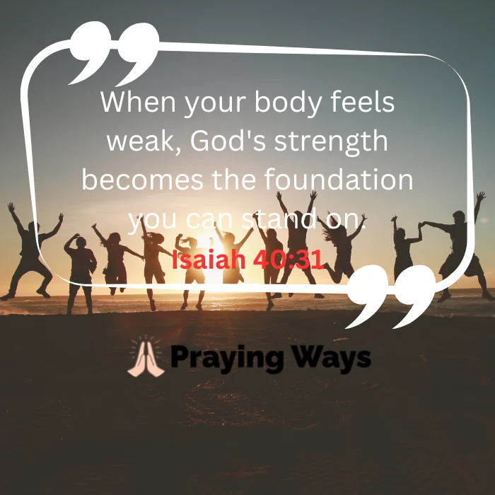 A silhouette of friends celebrating and jumping on a beach during a golden sunset, featuring a quote about transforming fear into peace through prayer.